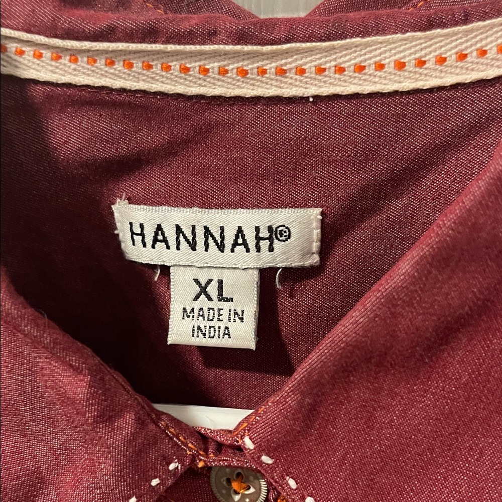 Red Button-Up Shirt - Picture 2 of 4